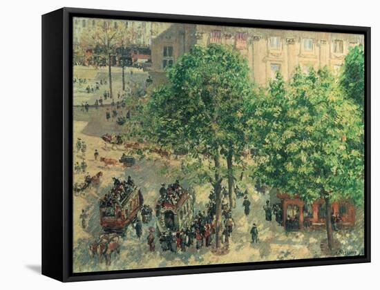 Place Du Theatre, Paris, 1898-Camille Pissarro-Framed Stretched Canvas