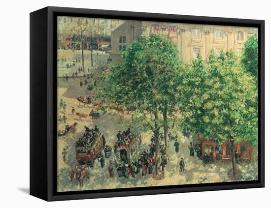 Place Du Theatre, Paris, 1898-Camille Pissarro-Framed Stretched Canvas