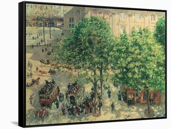 Place Du Theatre, Paris, 1898-Camille Pissarro-Framed Stretched Canvas