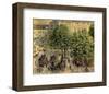 Place Due Theatre Francais, 1898-Camille Pissarro-Framed Art Print