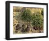 Place Due Theatre Francais, 1898-Camille Pissarro-Framed Art Print