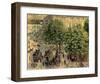 Place Due Theatre Francais, 1898-Camille Pissarro-Framed Art Print