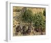 Place Due Theatre Francais, 1898-Camille Pissarro-Framed Art Print