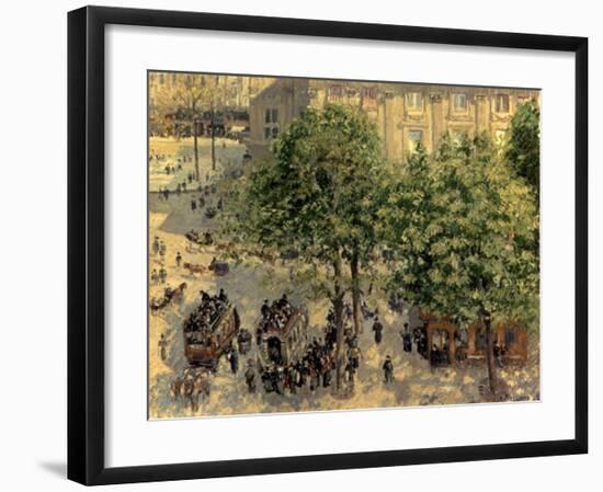 Place Due Theatre Francais, 1898-Camille Pissarro-Framed Art Print