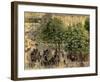 Place Due Theatre Francais, 1898-Camille Pissarro-Framed Art Print