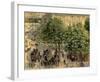 Place Due Theatre Francais, 1898-Camille Pissarro-Framed Art Print