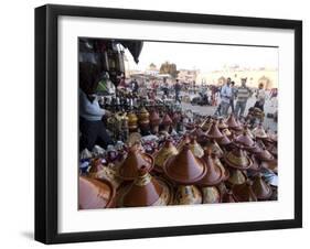 Place El Hedim and Tagine Pots, Meknes, Morocco, North Africa, Africa-Ethel Davies-Framed Photographic Print