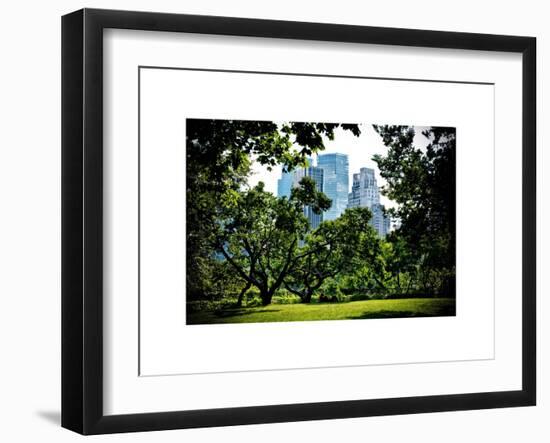 Place for Lovers in Central Park, Manhattan, New York City, White Frame, Full Size Photography-Philippe Hugonnard-Framed Art Print