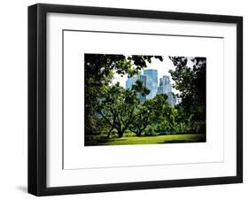 Place for Lovers in Central Park, Manhattan, New York City, White Frame, Full Size Photography-Philippe Hugonnard-Framed Art Print