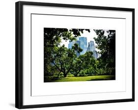Place for Lovers in Central Park, Manhattan, New York City, White Frame, Full Size Photography-Philippe Hugonnard-Framed Art Print