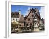 Place Francois Rude Bareuzai, Dijon, Bourgogne (Burgundy), France-Peter Scholey-Framed Photographic Print