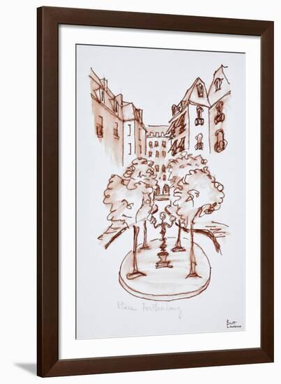 Place Furstenberg, Saint-Germain-des-Pres church, Paris, France-Richard Lawrence-Framed Photographic Print