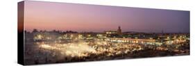 Place Jemaa El Fna (Djemaa El Fna) at Dusk, Marrakesh (Marrakech), Morocco, North Africa, Africa-Sergio Pitamitz-Stretched Canvas