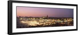 Place Jemaa El Fna (Djemaa El Fna) at Dusk, Marrakesh (Marrakech), Morocco, North Africa, Africa-Sergio Pitamitz-Framed Premium Photographic Print