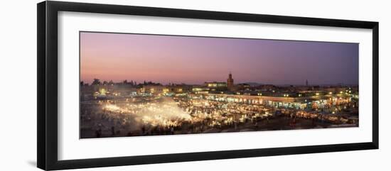 Place Jemaa El Fna (Djemaa El Fna) at Dusk, Marrakesh (Marrakech), Morocco, North Africa, Africa-Sergio Pitamitz-Framed Photographic Print