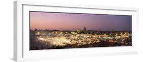 Place Jemaa El Fna (Djemaa El Fna) at Dusk, Marrakesh (Marrakech), Morocco, North Africa, Africa-Sergio Pitamitz-Framed Photographic Print