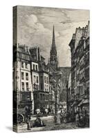 Place Maubert, 1915-Lucien Gautier-Stretched Canvas