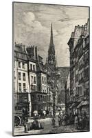 Place Maubert, 1915-Lucien Gautier-Mounted Giclee Print