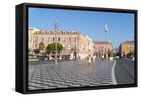 Place Messina, Nice, Alpes Maritimes, Cote d'Azur, Provence, France, Europe-Fraser Hall-Framed Stretched Canvas