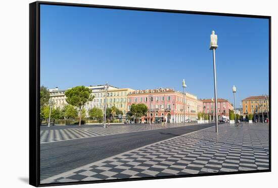 Place Messina, Nice, Alpes Maritimes, Cote d'Azur, Provence, France, Mediterranean, Europe-Fraser Hall-Framed Stretched Canvas