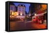 Place Plumereau in Vieux Tours on a Late December Evening, Tours, Indre-Et-Loire, France, Europe-Julian Elliott-Framed Stretched Canvas