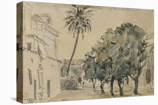 Place San Lorenzo à Séville-Eugene Delacroix-Stretched Canvas