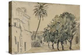 Place San Lorenzo à Séville-Eugene Delacroix-Stretched Canvas