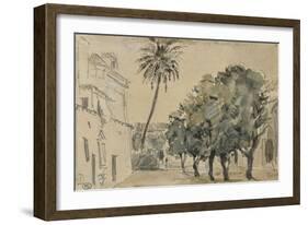 Place San Lorenzo à Séville-Eugene Delacroix-Framed Giclee Print
