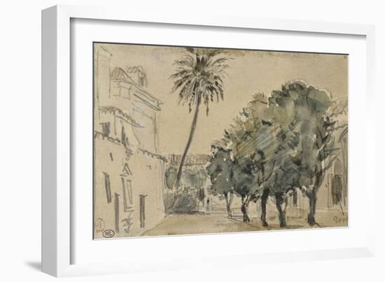 Place San Lorenzo à Séville-Eugene Delacroix-Framed Giclee Print