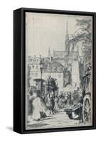 'Place St. Michel, Paris', c1913-Walter Zeising-Framed Stretched Canvas