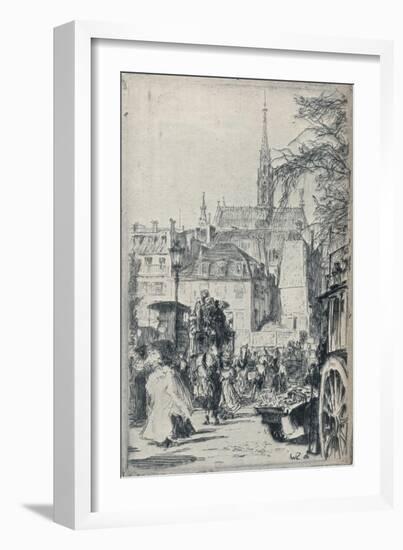 'Place St. Michel, Paris', c1913-Walter Zeising-Framed Giclee Print
