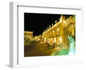 Place Stanislas at Night, Nancy, Meurthe-Et-Moselle, Lorraine, France-Bruno Barbier-Framed Photographic Print