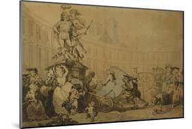 Place Victoire a Paris, 1784-Thomas Rowlandson-Mounted Giclee Print