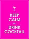 Keep Calm and Drink Cocktail Vector Background-place4design-Framed Art Print