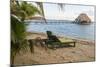Placencia, Belize. Lounge Chairs on Groomed Sandy Beach-Trish Drury-Mounted Photographic Print