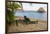 Placencia, Belize. Lounge Chairs on Groomed Sandy Beach-Trish Drury-Framed Photographic Print