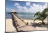 Placencia, Belize. Roberts Grove Resort, Pier Leads from Beach to Bar-Trish Drury-Mounted Photographic Print