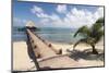 Placencia, Belize. Roberts Grove Resort, Pier Leads from Beach to Bar-Trish Drury-Mounted Photographic Print