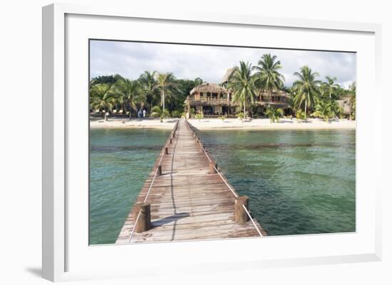 Placencia, Belize. Roberts Grove Resort. Sandy Beach-Trish Drury-Framed Photographic Print