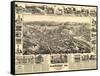 Placerville, California - Panoramic Map-Lantern Press-Framed Stretched Canvas