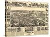 Placerville, California - Panoramic Map-Lantern Press-Stretched Canvas