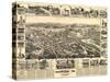 Placerville, California - Panoramic Map-Lantern Press-Stretched Canvas