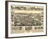 Placerville, California - Panoramic Map-Lantern Press-Framed Art Print