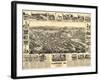 Placerville, California - Panoramic Map-Lantern Press-Framed Art Print