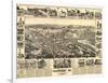 Placerville, California - Panoramic Map-Lantern Press-Framed Art Print