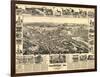 Placerville, California - Panoramic Map-Lantern Press-Framed Art Print