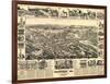 Placerville, California - Panoramic Map-Lantern Press-Framed Art Print