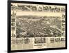 Placerville, California - Panoramic Map-Lantern Press-Framed Art Print