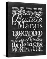 Places to Be - Paris-Lottie Fontaine-Stretched Canvas