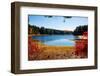 Placid Fall Scene at Buckingham Reservoir in Glastonbury, Connecticut.-Holcy-Framed Photographic Print